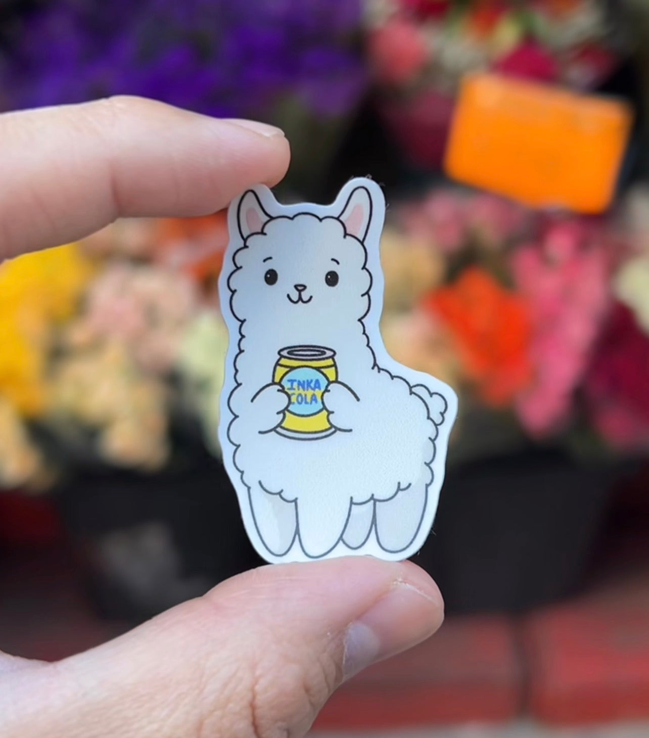Alpaca with Yellow Soda can